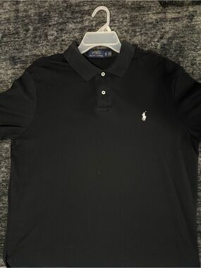 Polo by Ralph Lauren Black Polo Shirt with White Pony Logo